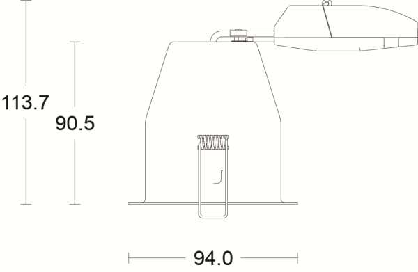 Downlight, Mains Twist & Lock, Unlamped Tilt No Bezel IP20 - Image 9