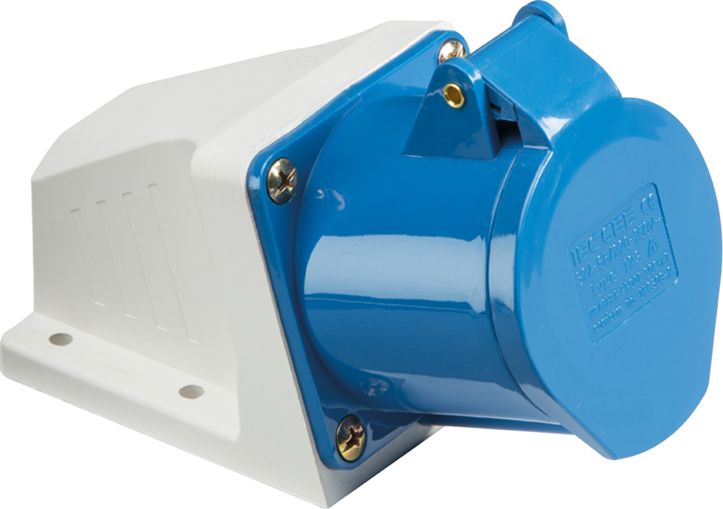 Socket, Angled Surface 2P+E IP44