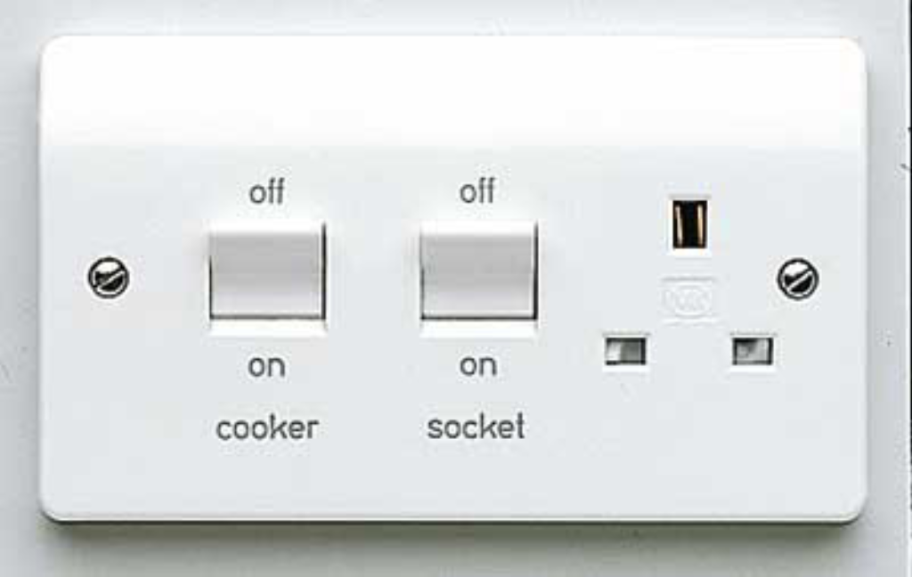 Cooker Control Switch, DP Main Switch & Socket, Flush