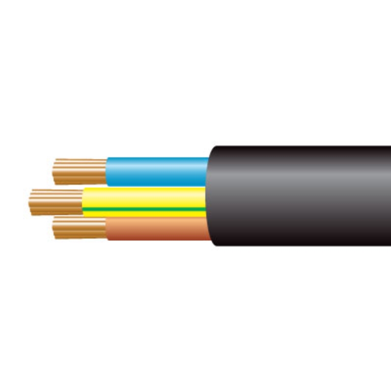 Cable, 3 Core TQ H/R Rubber Flex, 100m Reel (Price Per Mtr)
