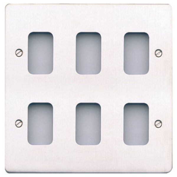 Frontplate, 6 Module c/w Mounting Frame