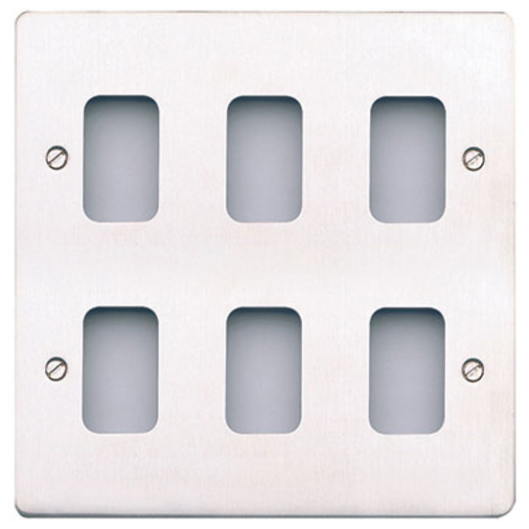 Frontplate, 6 Module c/w Mounting Frame