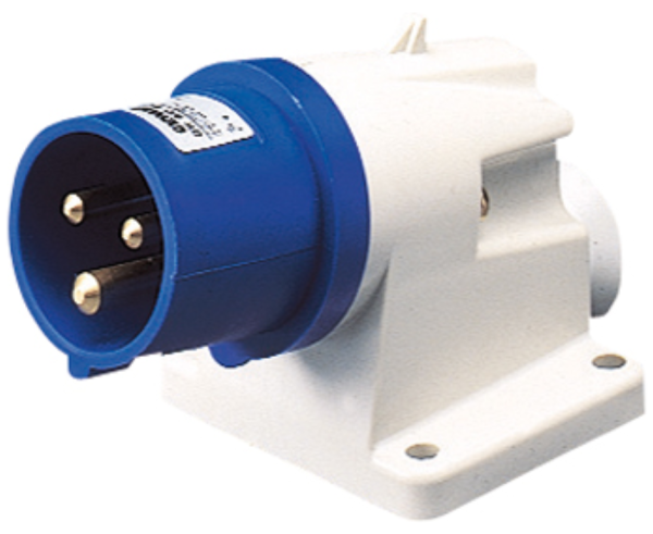 Appliance Inlet, 2P+E Angled, IP44