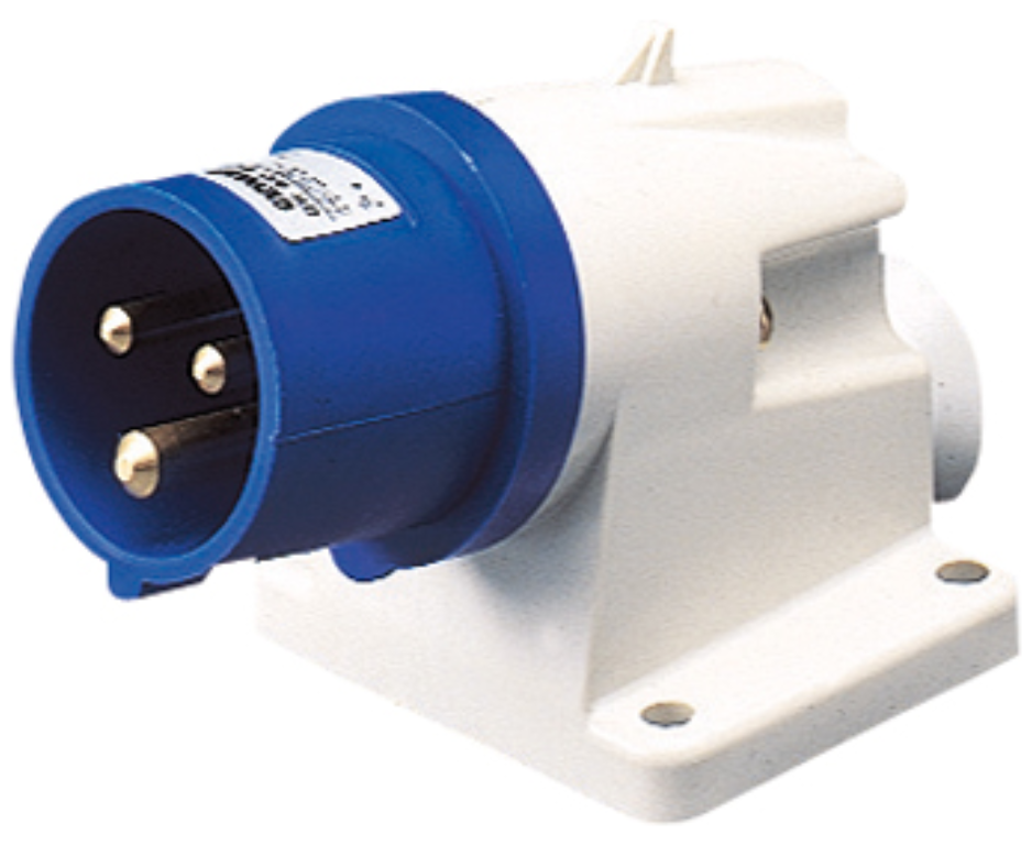 Appliance Inlet, 2P+E Angled, IP44
