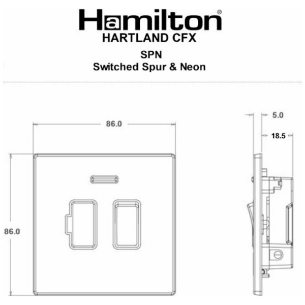 Hamln 74CSPNSS-W Connection Unit+Neon - Image 3