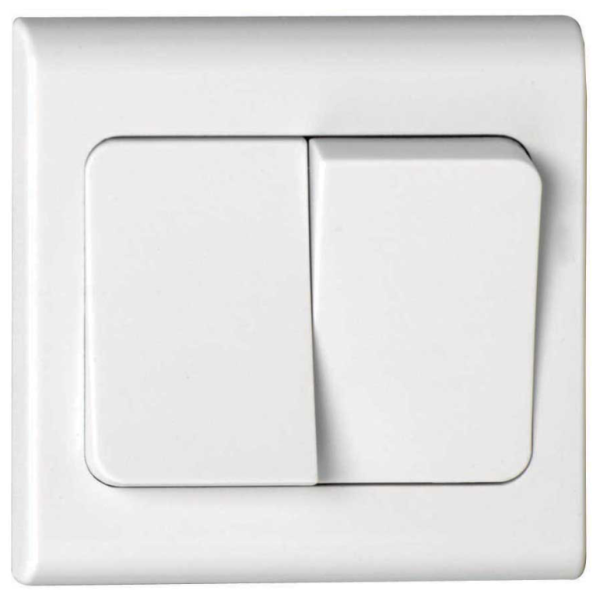 Plate Switch, 2 Gang 2 Way c/w Wide Rockers - Image 2