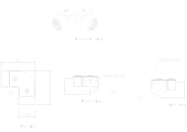 METPRO - IE1G 20MM GALV INPECTION ELBOW - Image 3