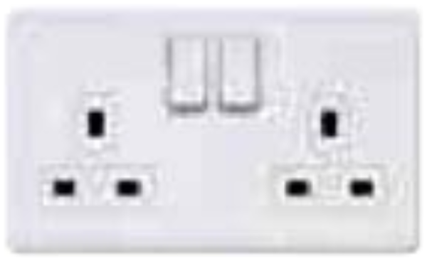 Frontplate, for 2G 13A Dual Earth Swd Socket