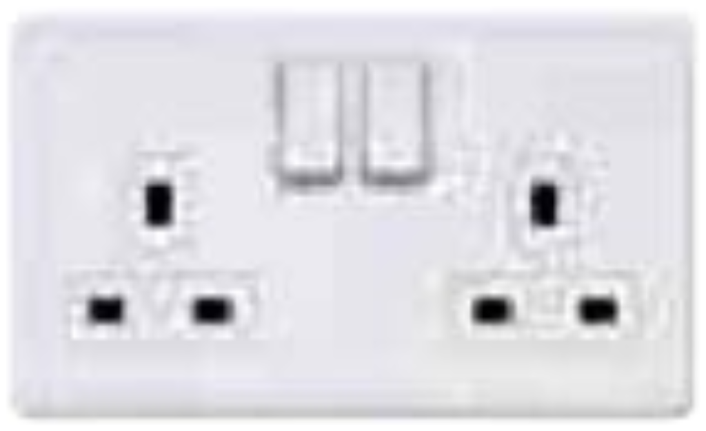 Frontplate, for 2G 13A Dual Earth Swd Socket