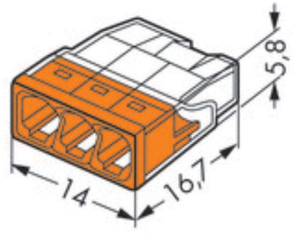 WAGO 2273-203 Push-Wire Connector (100) PER BOX - Image 2