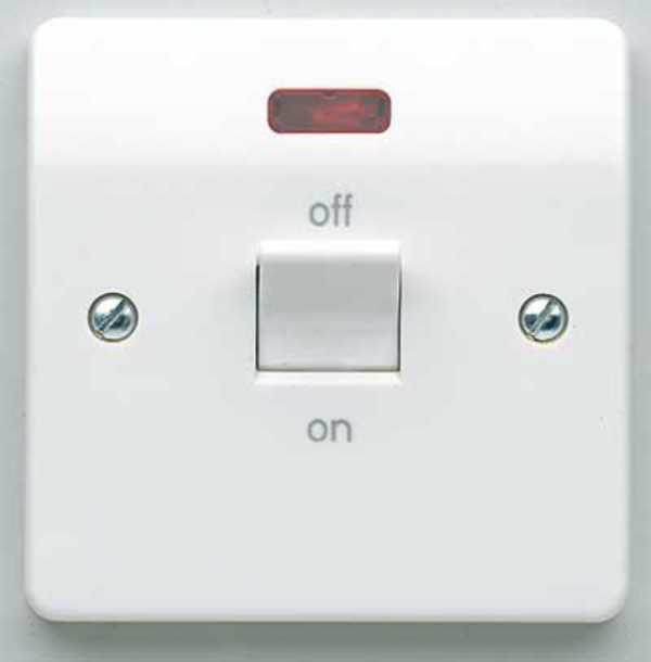 Switch, 1 Gang DP c/w Neon