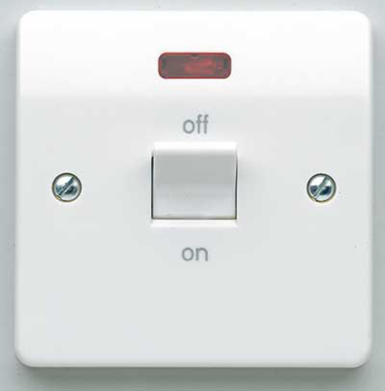 Switch, 1 Gang DP c/w Neon