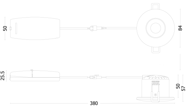 Downlight, V50 LED Fire Rated w/o Bezel IP65 - Image 5