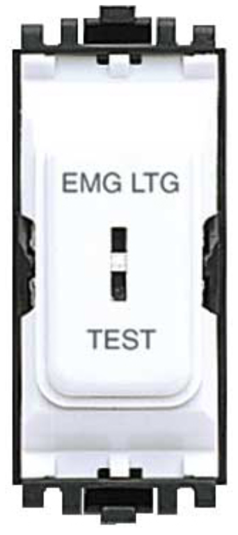 Grid Switch, 1 Way DP Key, Marked Emergency Lighting