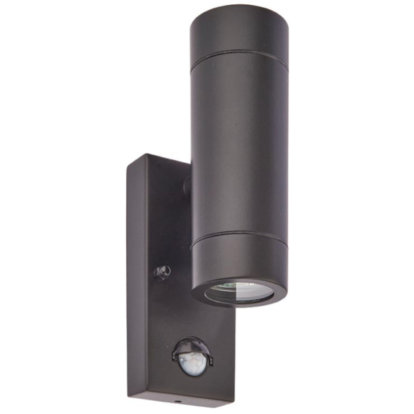 Wall Light, Palin 2 Light & PIR IP44, c/w Clear Glass - Image 2