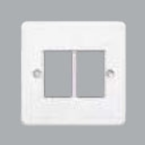 Frontplate, 2 Module LJU6C, White Inserts