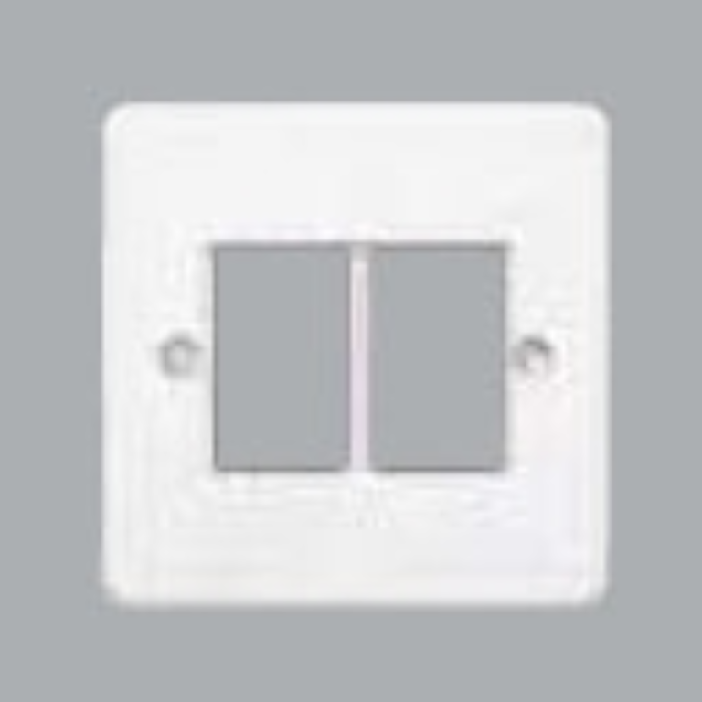Frontplate, 2 Module LJU6C, White Inserts