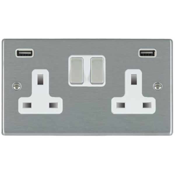 HAMILTON 74SS2USBULTSS-W Skt USB 2G 13A