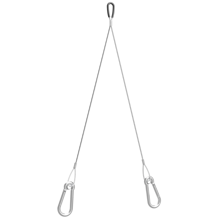 Wire Suspension, Twin Eyelet Carabiner System