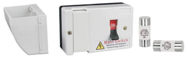 Switchfuse, c/w 80/100A Fuses & Shroud