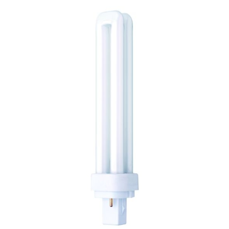 Lamp, Compact Fluorescent 2 Pin G24d-3, Double Turn Tube