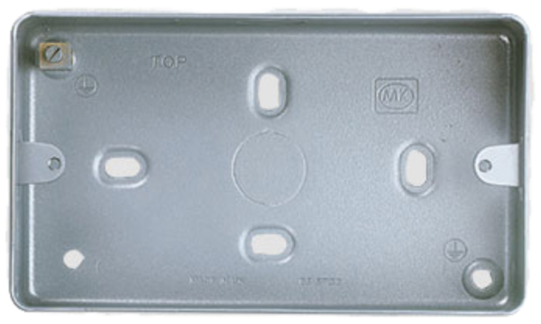Box, 2 Gang Surface c/w KO