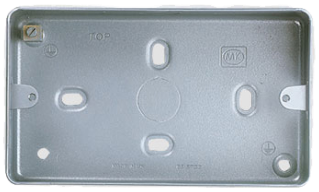 Box, 2 Gang Surface c/w KO
