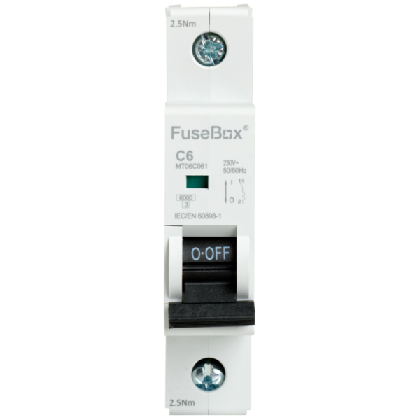 FuseBox MT06C061 MCB SP Type C 6A 6kA - Image 2