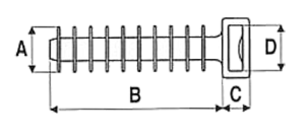 Bolt, Fixing for Max 9.7mm Cable Tie - Image 2