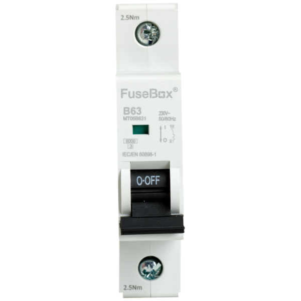 FuseBox MT06B631 MCB SP Type B 63A 6kA - Image 2