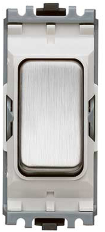 Grid Switch, 1 Way DP, White Inserts