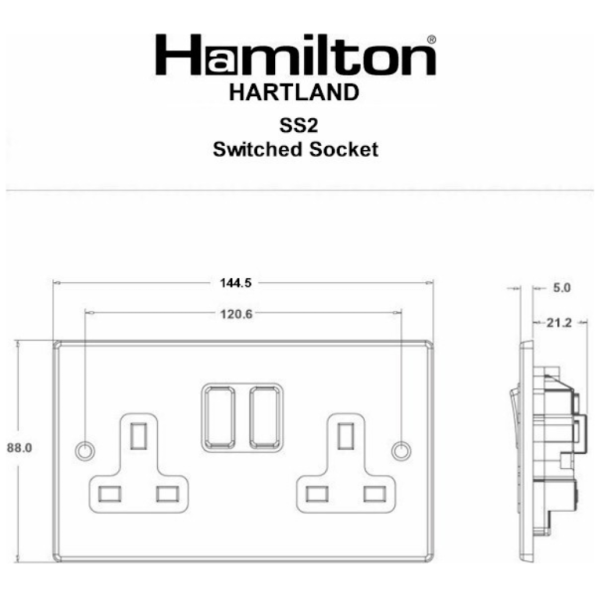 HAMILTON TWIN SOCKET BLK - Image 3