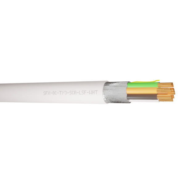 Cable, Alarm 8 Core TCCA Type 3 Scrnd LSF, Reel of 100m - Image 3
