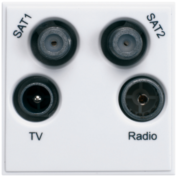 Hager WMMQX Socket TV/FM