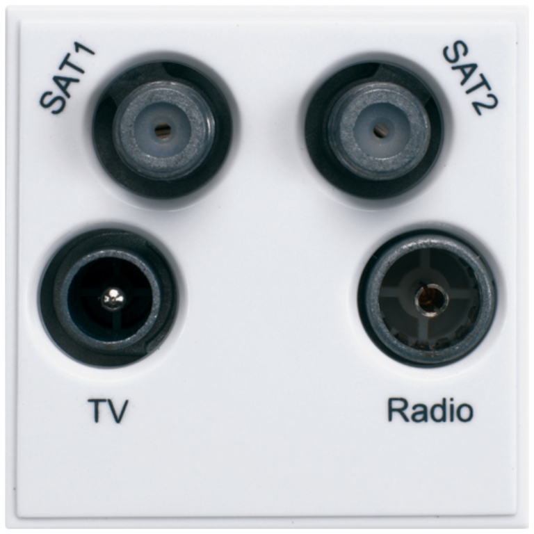 Hager WMMQX Socket TV/FM