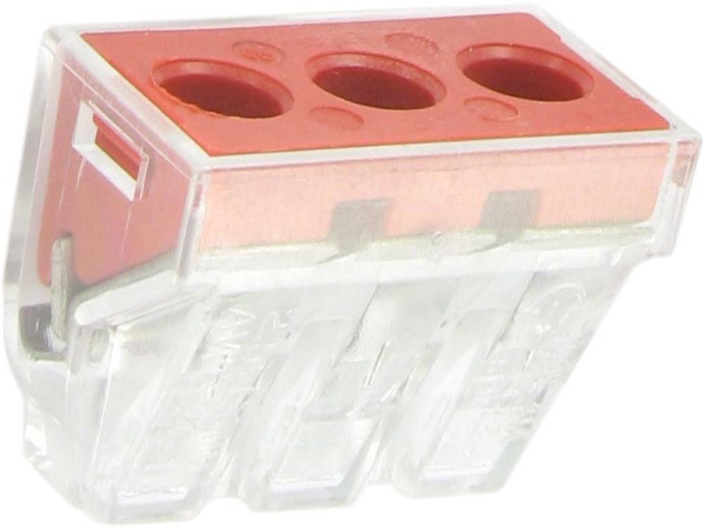 Connector, Push In 3 Conductor Pk=50