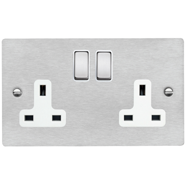 Hamln 84SS2SS-W Socket Swd 2G 13A