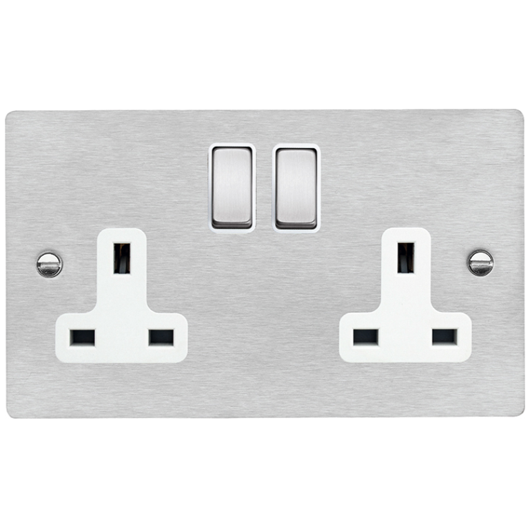 Hamln 84SS2SS-W Socket Swd 2G 13A