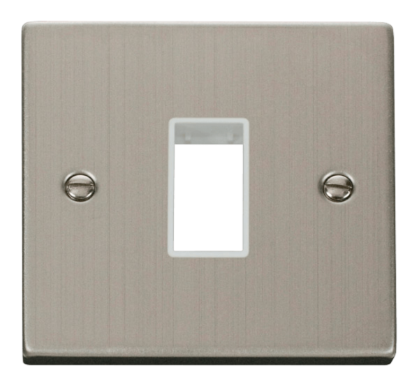 Frontplate, 1 Gang 1 Aperture, White Gasket Victorian