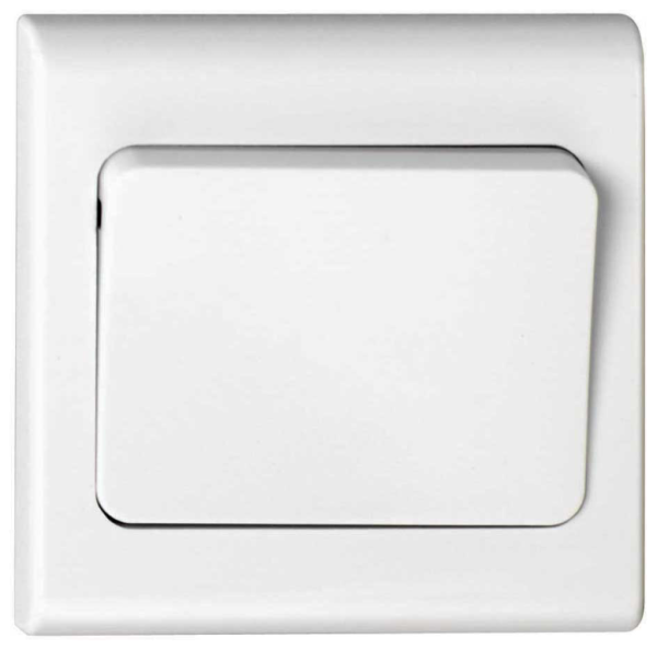 Plate Switch, 1 Gang 2 Way c/w Wide Rocker