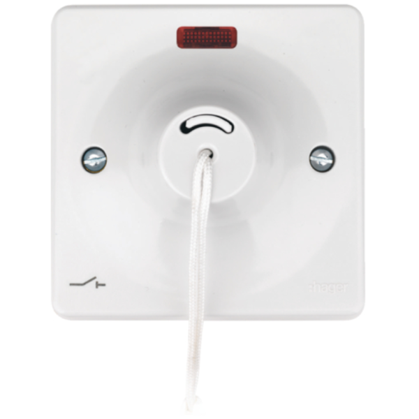 Ceiling Switch, DP Isolating c/w LED Indicator, for Showers up to 11.5kW