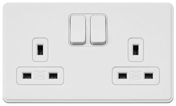 Socket, 2 Gang DP Dual Earth Switched