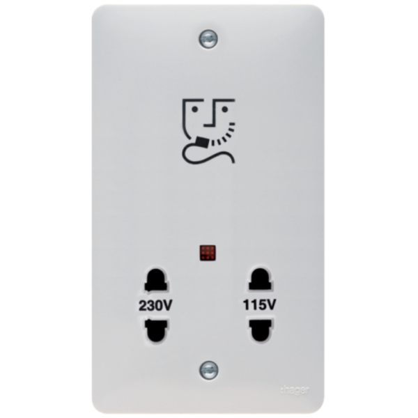 HAGER WMSO100 SHAVER SOCKET 115/230V