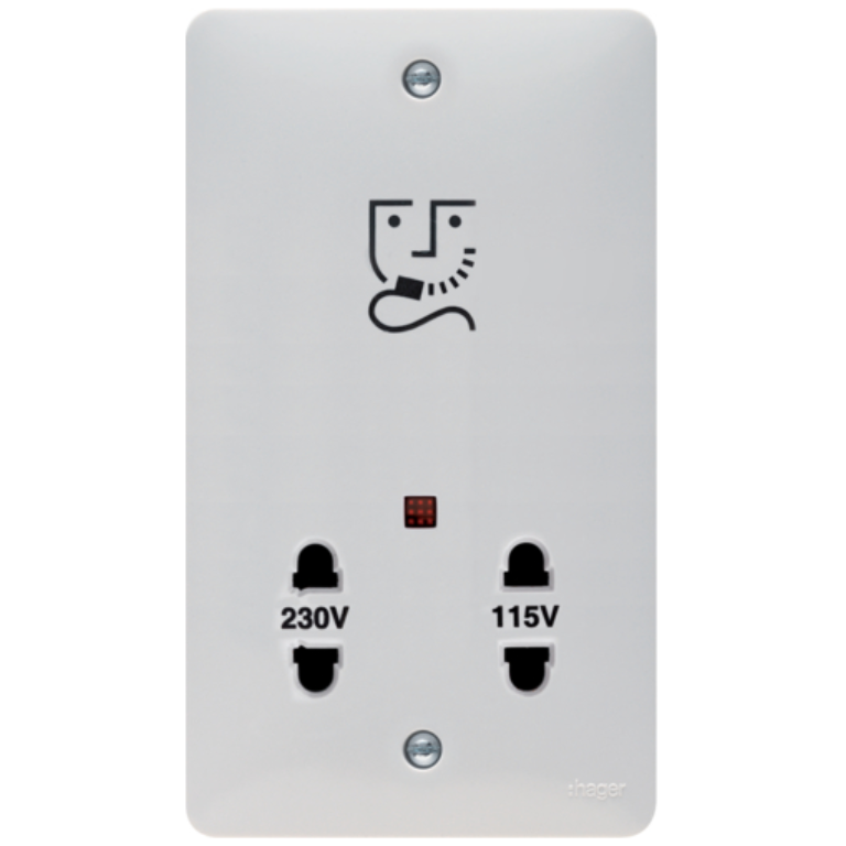 HAGER WMSO100 SHAVER SOCKET 115/230V