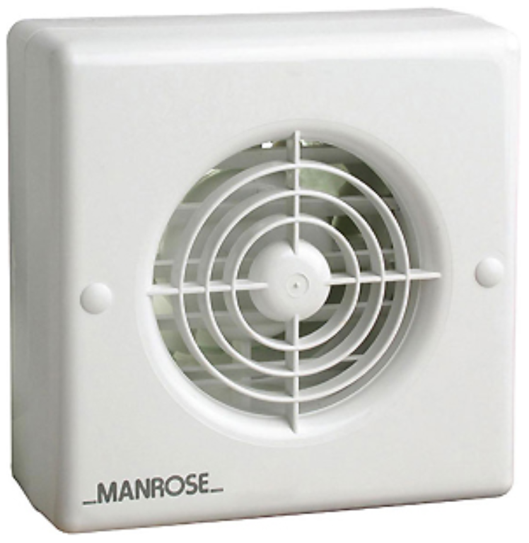 Fan, Wall/Ceiling Auto Humidity, c/w Pullcord Sw/Neon Light