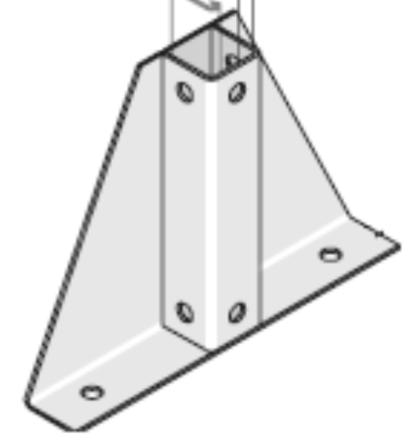 Bracket, Wing 8 Hole for 1 Channel Section - Image 2