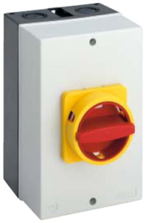 Switch Disconnector, 4 Pole Enclosed Insulated, IP66 c/w Red/Yellow Padlock Handle