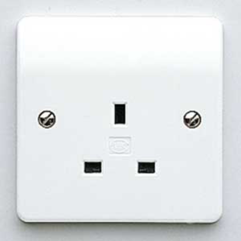 Socket, 1 Gang Unswitched Flush