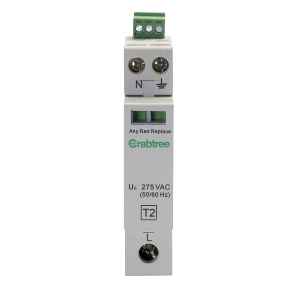 Surge Protector, Device 1 Module Type 2, Single Pase 3 Wire Systems