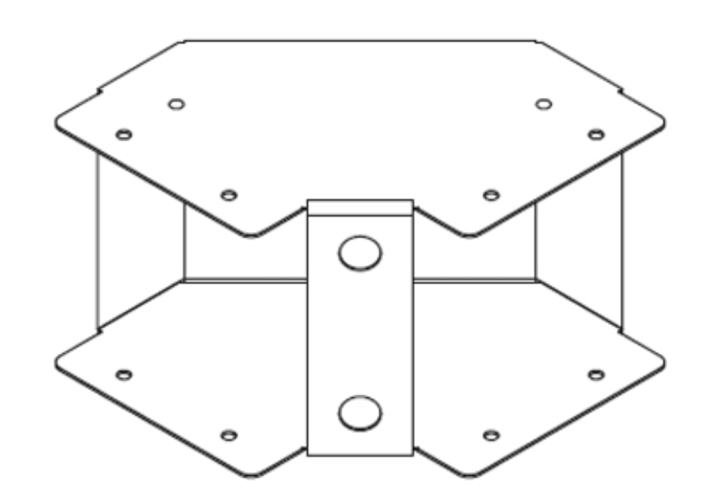 Bend, 90Deg Inside Lid Gusset c/w, Turnbuckles & Lid for Trunking